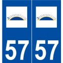 57 Farébersviller logo autocollant plaque stickers ville