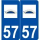 57 Farébersviller logo autocollant plaque stickers ville