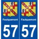 57 Faulquemont blason autocollant plaque stickers ville