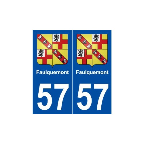 57 Faulquemont blason autocollant plaque stickers ville