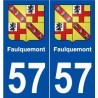 57 Faulquemont blason autocollant plaque stickers ville