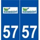 57 Faulquemont logo autocollant plaque stickers ville