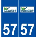 57 Faulquemont logo autocollant plaque stickers ville