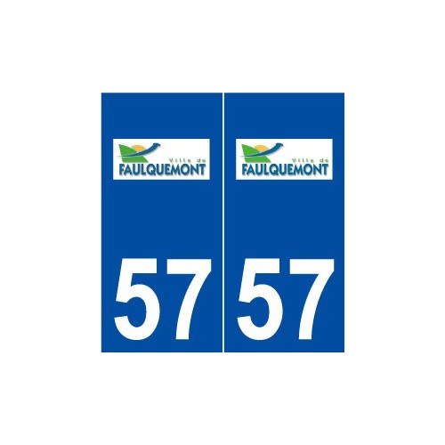 57 Faulquemont logo autocollant plaque stickers ville