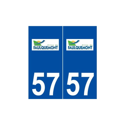 Logo 57 Faulquemont logo autocollant plaque stickers ville 