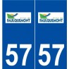 57 Faulquemont logo autocollant plaque stickers ville