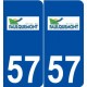 57 Faulquemont logo autocollant plaque stickers ville