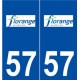 57 Florange logo autocollant plaque stickers ville