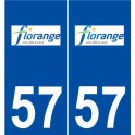 57 Florange logo autocollant plaque stickers ville