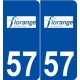 57 Florange logo autocollant plaque stickers ville