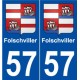 57 Folschviller blason autocollant plaque stickers ville