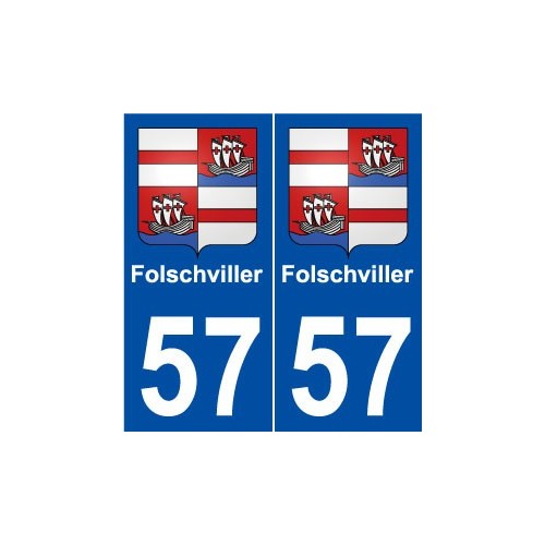 57 Folschviller blason autocollant plaque stickers ville