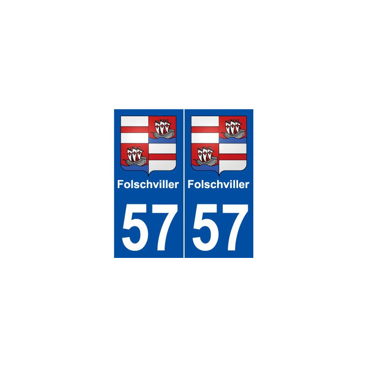 57 Folschviller blason autocollant plaque stickers ville