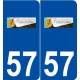 57 Folschviller logo autocollant plaque stickers ville