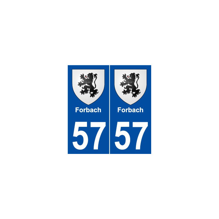 57 Forbach blason autocollant plaque stickers ville
