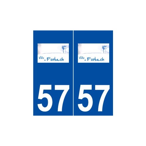 57 Forbach logo autocollant plaque stickers ville