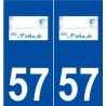 57 Forbach logo autocollant plaque stickers ville