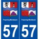57 Freyming-Merlebach blason autocollant plaque stickers ville