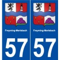 57 Freyming-Merlebach blason autocollant plaque stickers ville