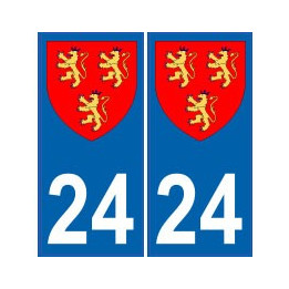 24 Dordogne autocollant plaque blason armoiries stickers département