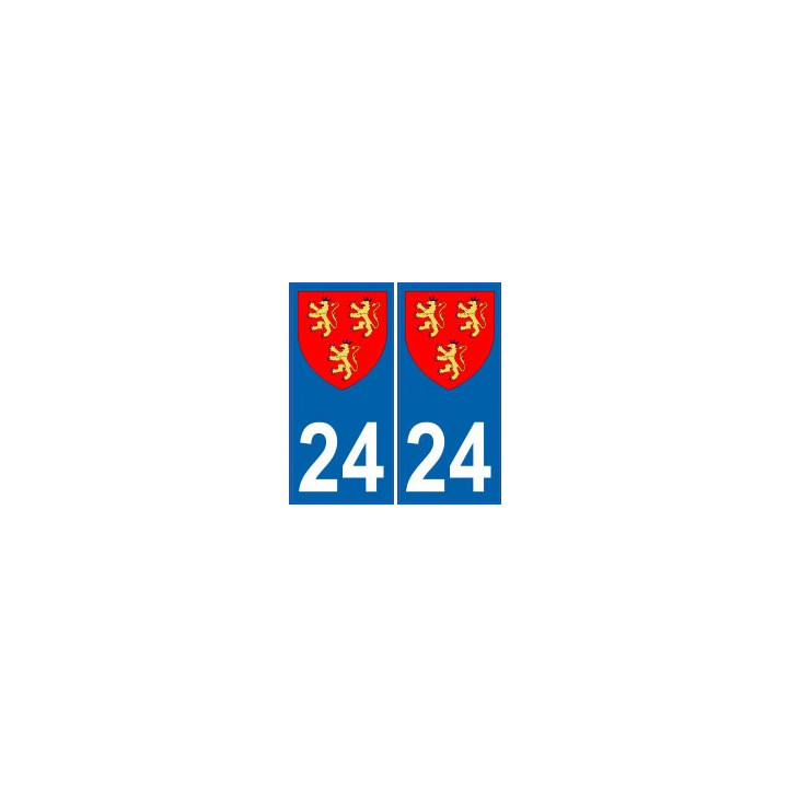 24 Dordogne autocollant plaque blason armoiries stickers département