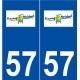 57 Freyming-Merlebach logo autocollant plaque stickers ville