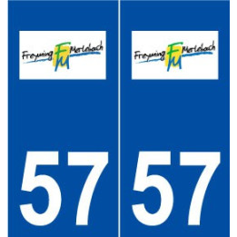 57 Freyming-Merlebach logo autocollant plaque stickers ville