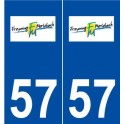 57 Freyming-Merlebach logo autocollant plaque stickers ville