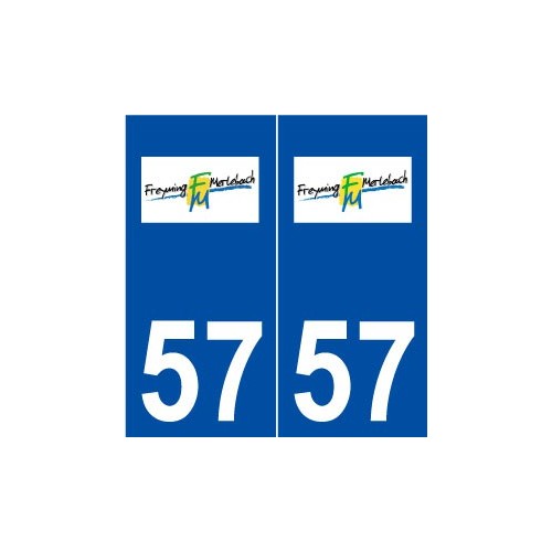 57 Freyming-Merlebach logo autocollant plaque stickers ville