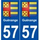 57 Guénange blason autocollant plaque stickers ville