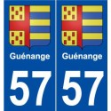 57 Guénange blason autocollant plaque stickers ville