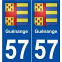 57 Guénange blason autocollant plaque stickers ville