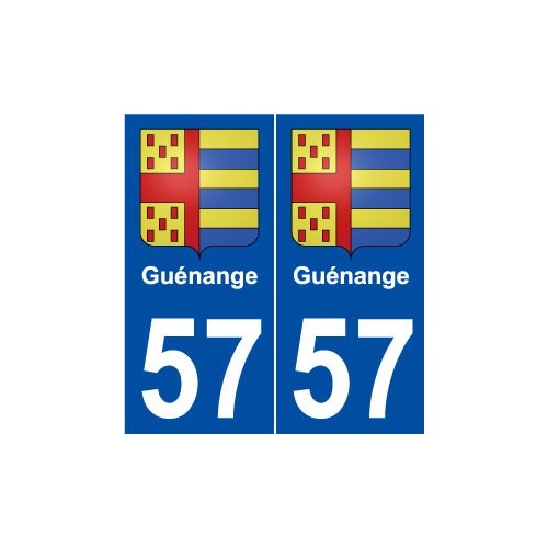 57 Guénange blason autocollant plaque stickers ville