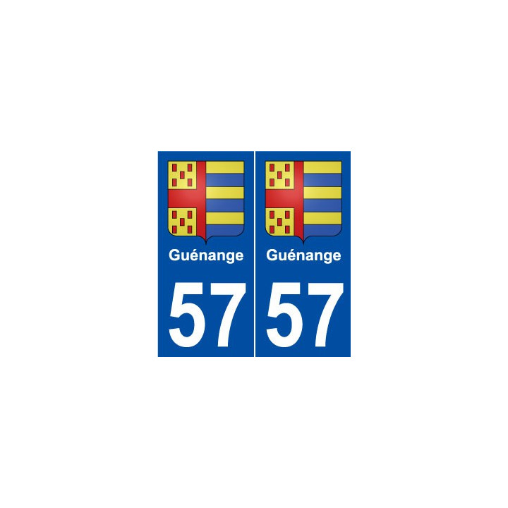 57 Guénange blason autocollant plaque stickers ville