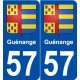 57 Guénange blason autocollant plaque stickers ville