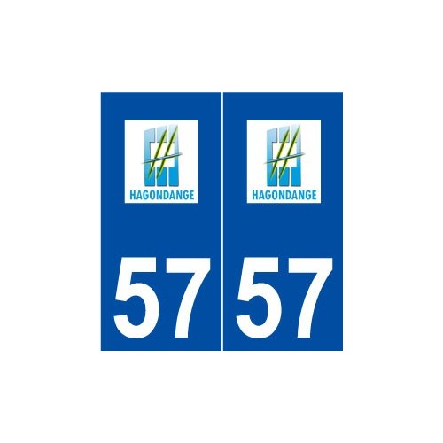 57 Hagondange logo autocollant plaque stickers ville