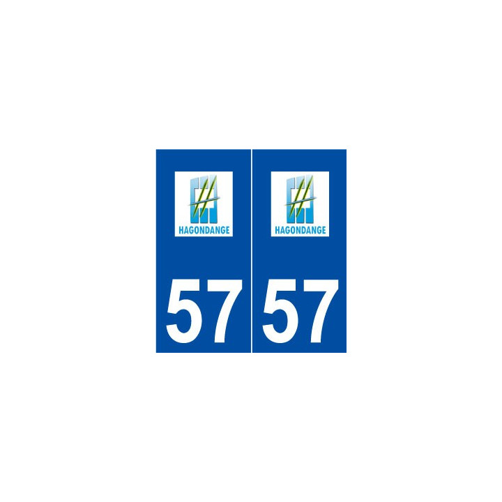 57 Hagondange logo autocollant plaque stickers ville