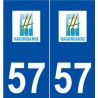 57 Hagondange logo autocollant plaque stickers ville