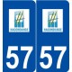 57 Hagondange logo autocollant plaque stickers ville