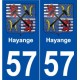 57 Hayange blason autocollant plaque stickers ville