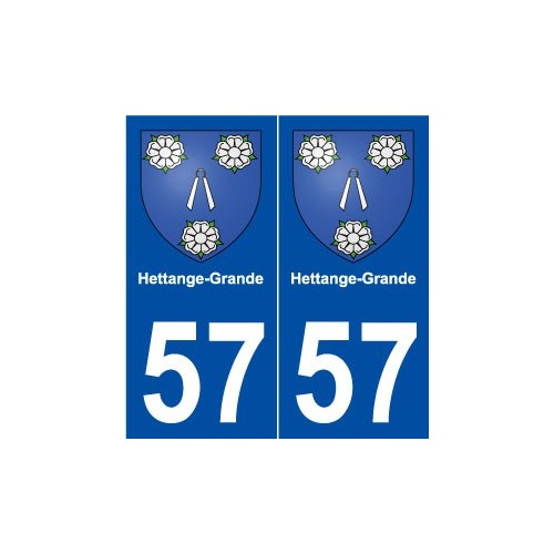 57 Hettange-Grande blason autocollant plaque stickers ville