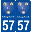 57 Hettange-Grande blason autocollant plaque stickers ville