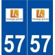 57 Hettange-Grande logo autocollant plaque stickers ville