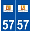 57 Hettange-Grande logo sticker plate stickers city