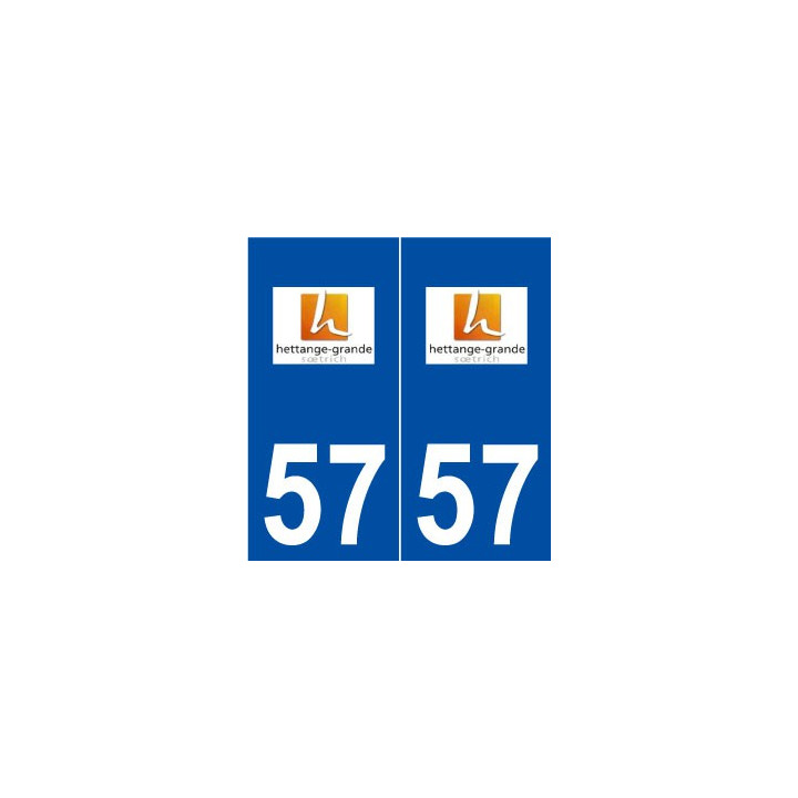 57 Hettange-Grande logo autocollant plaque stickers ville