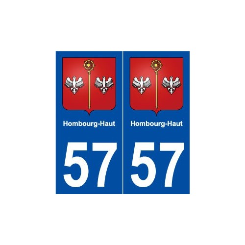 57 Hombourg-Haut blason autocollant plaque stickers ville
