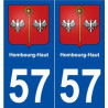 57 Hombourg-Haut blason autocollant plaque stickers ville