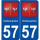 57 Hombourg-Haut blason autocollant plaque stickers ville