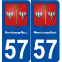 57 Hombourg-Haut blason autocollant plaque stickers ville