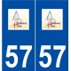 57 Hombourg-Haut logo autocollant plaque stickers ville